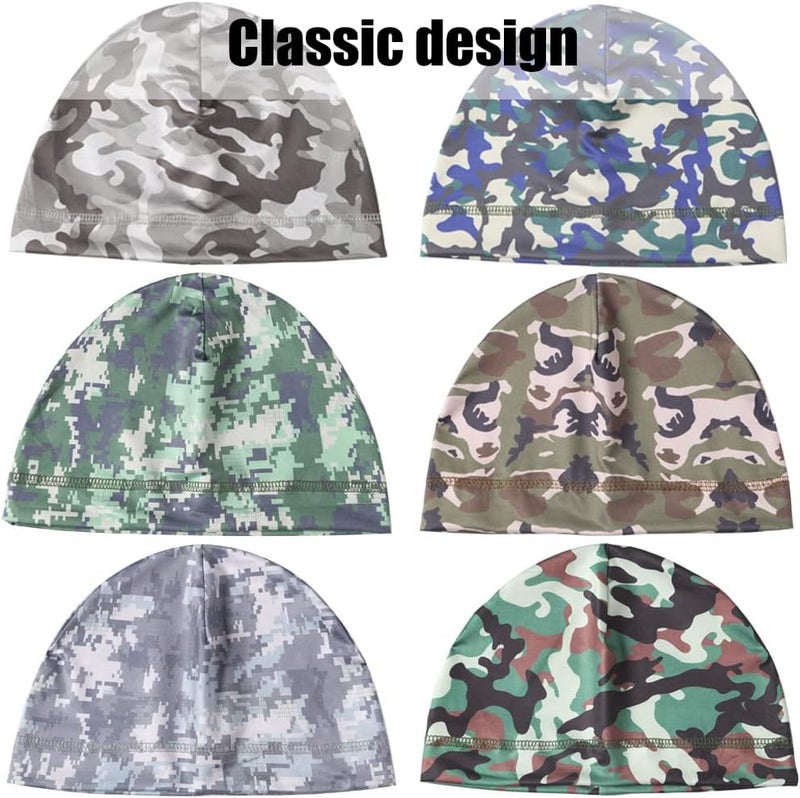 Supeniu Skull Caps Beanie Hats Under Helmet Liner Cycling Cooling Running Sweat Wicking Skullcap Cap Fits Motorcycle Helmets for Men - Image 2